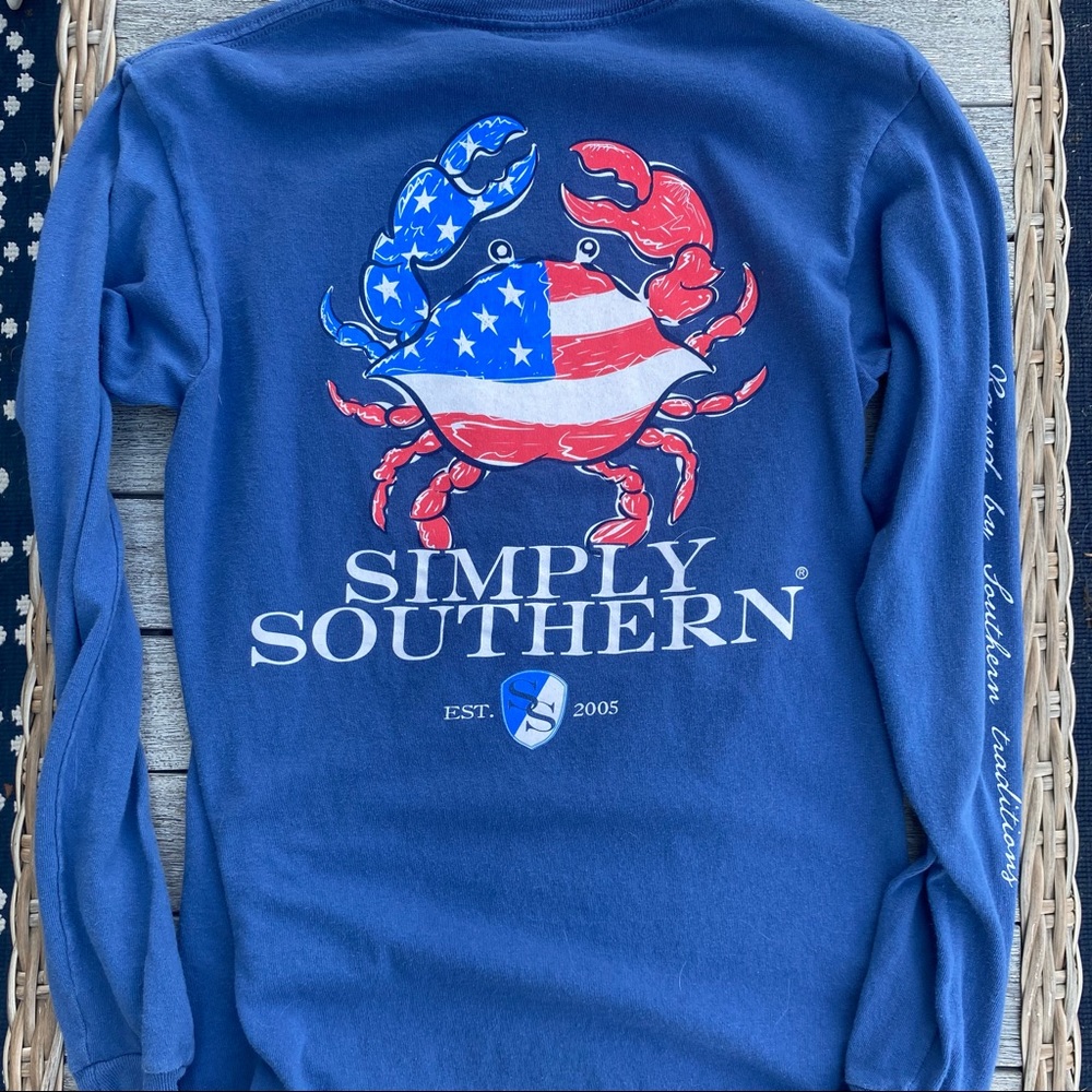 Simply Southern long sleeve American flag top🇺🇸